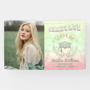 Banderoles Pastel Tie Dye Graduate Photo Graduate Banner