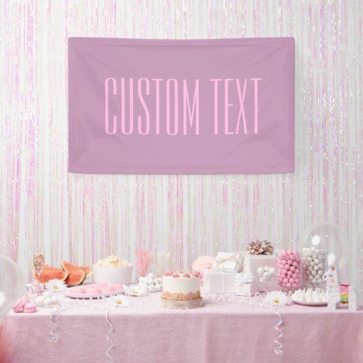 Banderoles Pastel Violet & Rose Clair | Texte Moderne Éditabl (Fête)