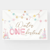 Banderoles Pastel Winter Onederland Premier anniversaire (Horizontal)