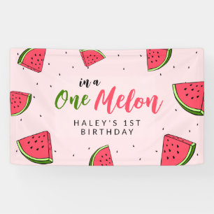 Banderoles Pastèque Mignon à croquer pour un premier annivers