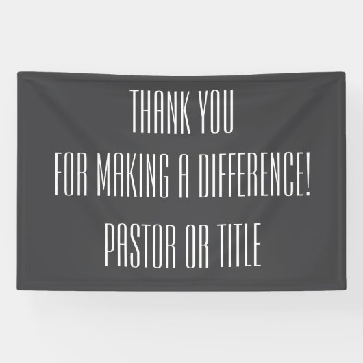 Banderoles Pasteur Faire une différence Merci (Horizontal)