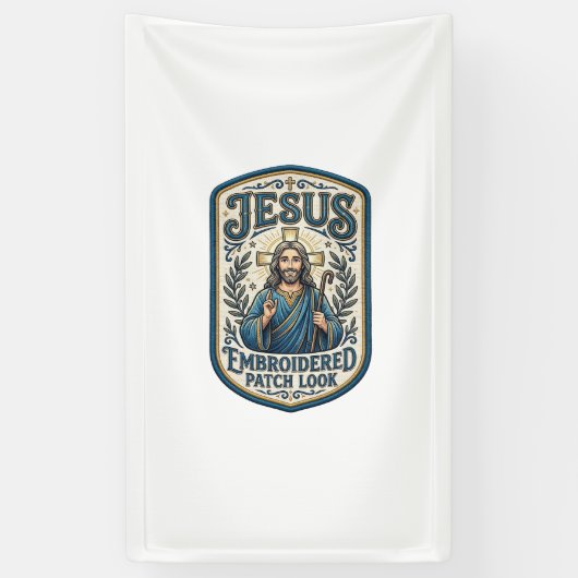 Banderoles Patch brodé Jésus Regardez Patch brodé Jésus (Vertical)