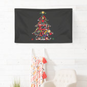 Banderoles Patchwork Joyeux Noël Arbre Patchwork Quilting (En situation)