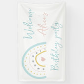 Banderoles Pâte arc-en-ciel Pastel Baby Birthday Party (Vertical)