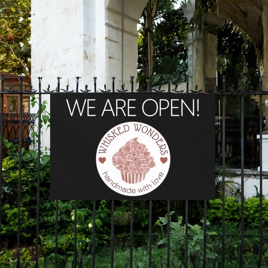 Banderoles Pâtisserie Boulangerie Parties scintillant Rose Go