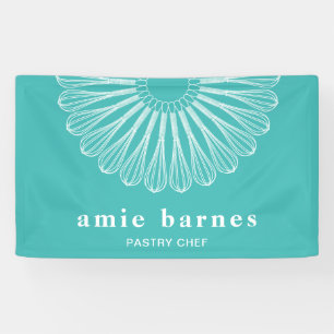 Banderoles Pâtisserie Chef Whisk Logo Restauration Boulangeri