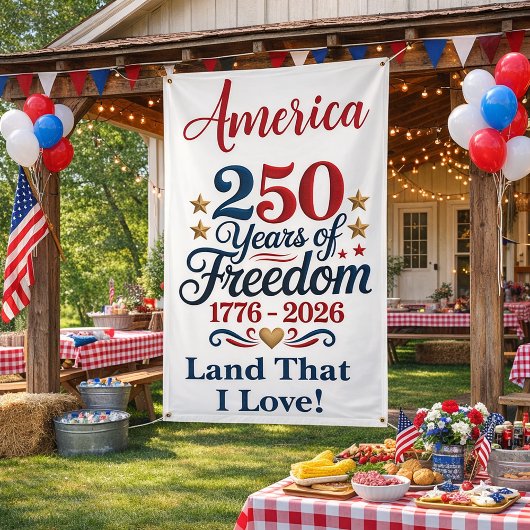 Banderoles Patriotic 250‑Year Milestone Design