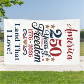 Banderoles Patriotic 250‑Year Milestone Design (Dehors)