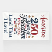 Banderoles Patriotic 250‑Year Milestone Design (Horizontal)