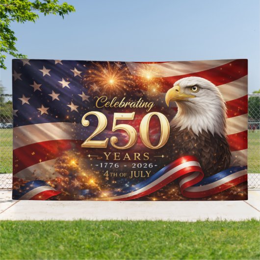 Banderoles Patriotic 250th Anniversary Banner (Dehors)