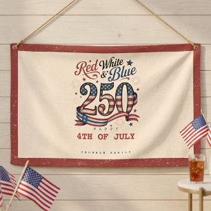 Banderoles Patriotique 4 juillet Rouge Blanc Bleu 250