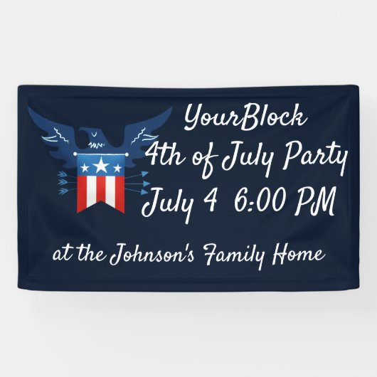 Banderoles Patriotique américain de l'aigle et du drapeau (Horizontal)