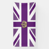 Banderoles Patriotique Couronne et Union Jack (Verticale)