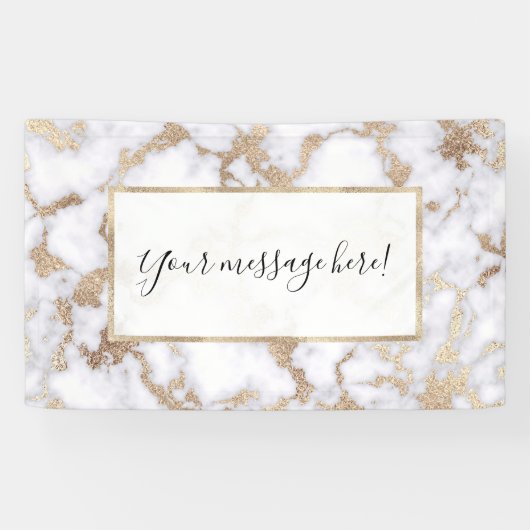 Banderoles Pattern de Chic White Gold Foil (Horizontal)