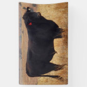 Banderoles Pâturage de Steer Black Angus avec son troupeau (Vertical)