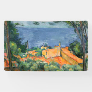 Banderoles Paul Cezanne - Estaque aux toits rouges