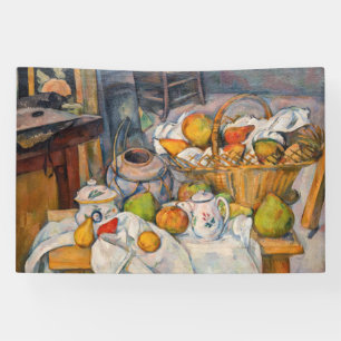 Banderoles Paul Cezanne - Nature morte avec panier