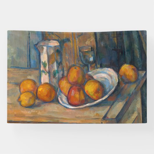 Banderoles Paul Cezanne - Nature morte avec pot à lait et fru (Horizontal)