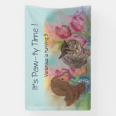 Banderoles Paw time Anniversaire de bienvenue (Verticale)