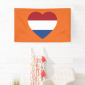 Banderoles Pays-Bas Heartflag sur Orange bnrcnt (En situation)