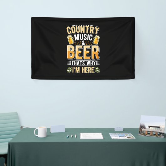 Banderoles Pays de musique country pour buveurs de bière Anni (Salon professionnel)