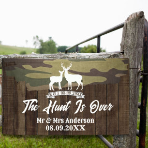 Banderoles Pays Occidental Cerf La chasse est sur le Mariage
