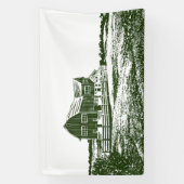 Banderoles Paysage rural maison de ferme de style coupe (Verticale)