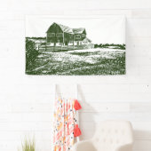 Banderoles Paysage rural maison de ferme de style coupe (En situation)