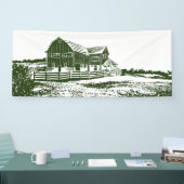 Banderoles Paysage rural maison de ferme de style coupe (Salon professionnel)