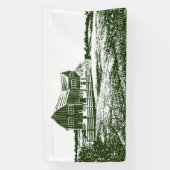 Banderoles Paysage rural maison de ferme de style coupe (Verticale)