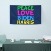 Banderoles Peace Love Biden Harris (Salon professionnel)