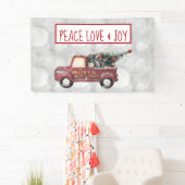 Banderoles Peace Love & Joy Toy Camion Joyeux Noël (En situation)