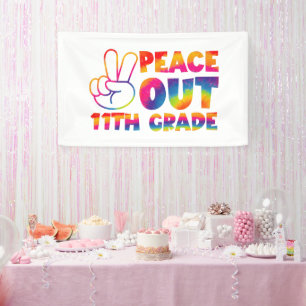 Banderoles Peace Out 11e année Teinture à tarte 11e année