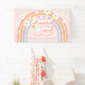 Banderoles Peace out Chiffres simples arc-en-ciel 10e anniver (En situation)