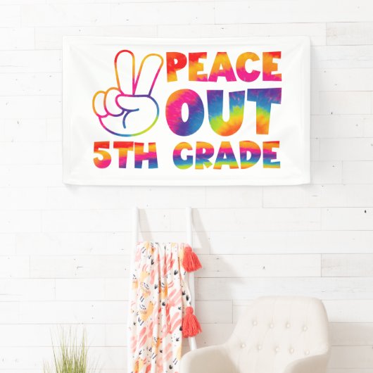 Banderoles Peace Out Teinture de 5e année Teinture de Dernier (En situation)