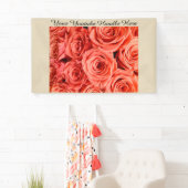 Banderoles Peach Roses Backdrop vlogging Youtube Selfies (En situation)