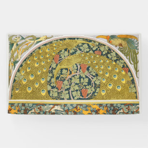 Banderoles Peacock Art Nouveau Style rond design complexe