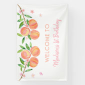 Banderoles Pêche Fleur Un Doux Pêche Anniversaire (Verticale)