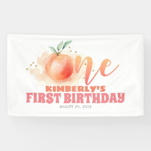 Banderoles Pêcher Fruit Douce 1er anniversaire fête
