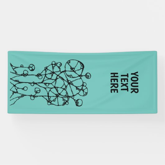 Banderoles Peinture à la main - Arbre Abstrait Groupe 1 (Horizontal)