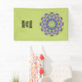 Banderoles Peinture à la main Mandala Horloge Face 2 (En situation)