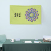 Banderoles Peinture à la main Mandala Horloge Face 2 (Salon professionnel)