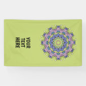 Banderoles Peinture à la main Mandala Horloge Face 2 (Horizontal)