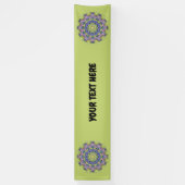 Banderoles Peinture à la main Mandala Horloge Face 2 (Vertical)