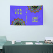 Banderoles Peinture à la main Mandala Horloge Face 24 (Salon professionnel)