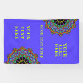 Banderoles Peinture à la main Mandala Horloge Face 24 (Horizontal)