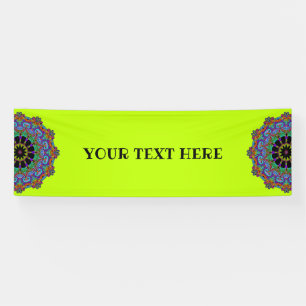 Banderoles Peinture à la main Mandala Horloge Face 24