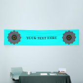 Banderoles Peinture à la main Mandala Horloge Face 24 (Salon professionnel)