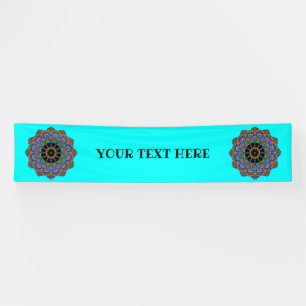 Banderoles Peinture à la main Mandala Horloge Face 24