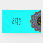 Banderoles Peinture à la main Mandala Horloge Face 24 (Horizontal)